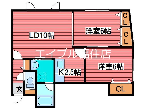 ガーディニア羊ヶ丘の物件間取画像